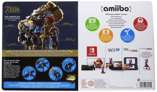 Nintendo Amiibo - The Champions - Legend of Zelda: Breath of the Wild - Multicolor - Model 219587 - Compatible with Wii U/3DS/Switch