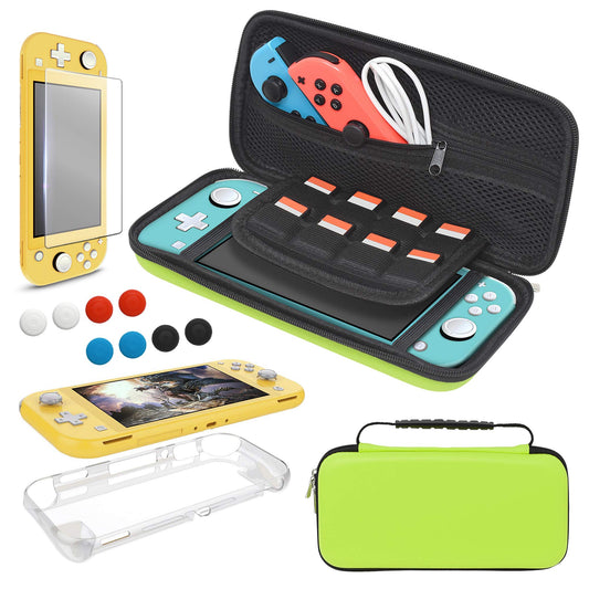 Carrying Case Plus TPU Case Cover and Screen Protector Compatible with Nintendo Switch Lite  4 in 1 Accessories Kit  Portable Carrier Travel Bag Case Comes with 8 Game Card Slots for Switch Lite 2019
