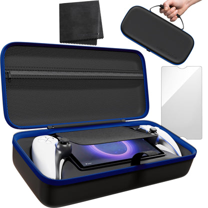 Neptune PS Portal Case - Shockproof & Waterproof with Screen Protector, Black/Blue, Model NPCP400