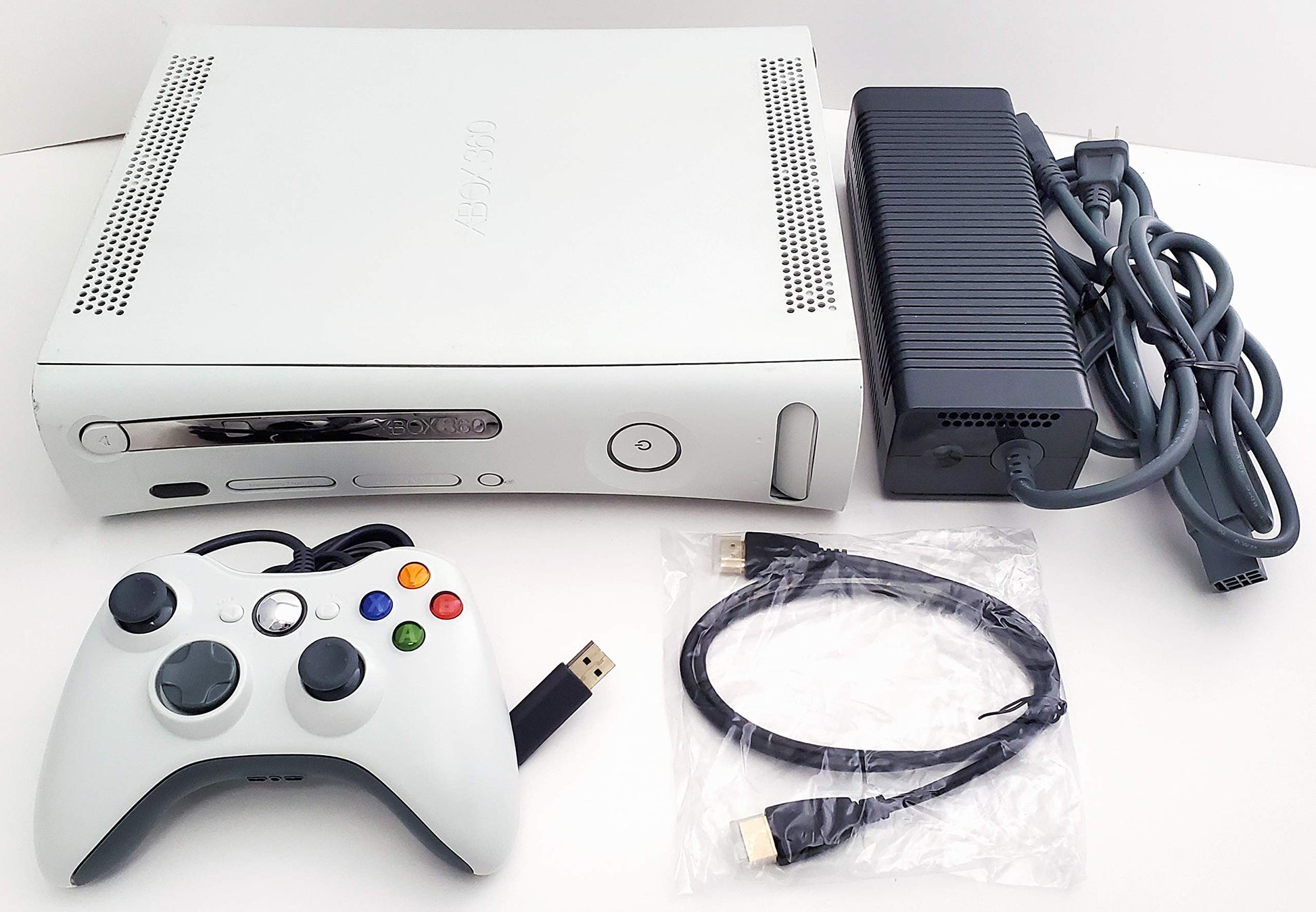 Microsoft Xbox 360 4GB Matte White Video Game Console System Bundle with Wired Controller (Renewed)