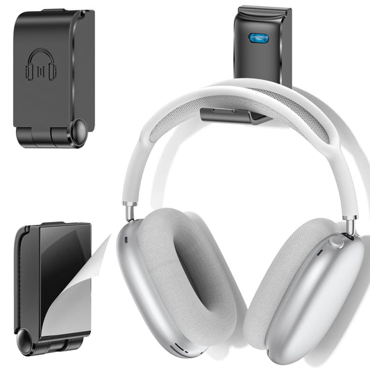 Kosker Headphone Stand Wall Mount - Gaming Headset Holder, Black, 1 Pack, Essential Accessory for PS5/XBOX/PS4, Desk & Wall Use