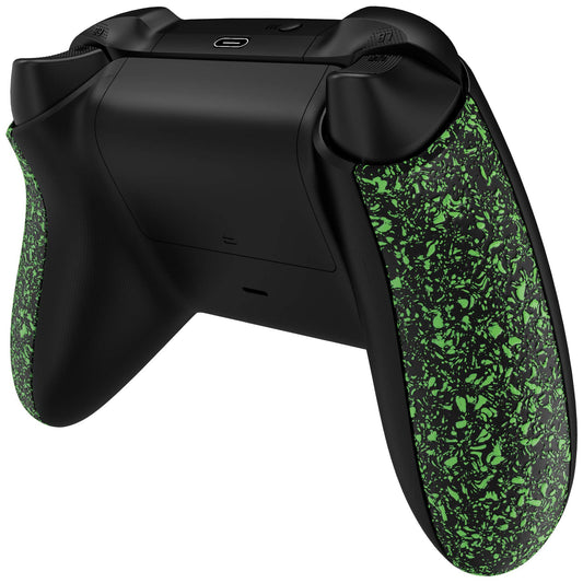 eXtremeRate Grip Cover for Xbox Series X & S Controller, Textured Green Non-Slip Back Panels Accessories, Replacement Side Rails