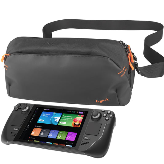 Ezgnuk Carrying Case for Steam Deck/Steam Deck OLED/ASUS ROG Ally X  Protective Shoulder Bag for Consoles & Accessories  Storage Sling Bag for Daily Use and Tpartyl