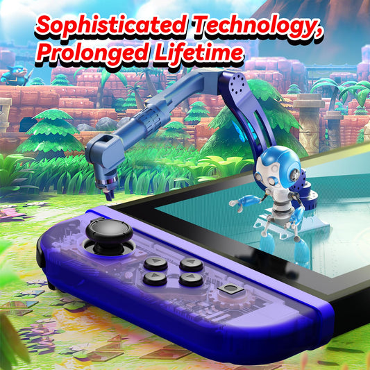 Kipylca Wireless Nintendo Switch Controller - Joycon Replacement with 6-Axis Gyro, Vibration, Screenshot, Blue and Yellow