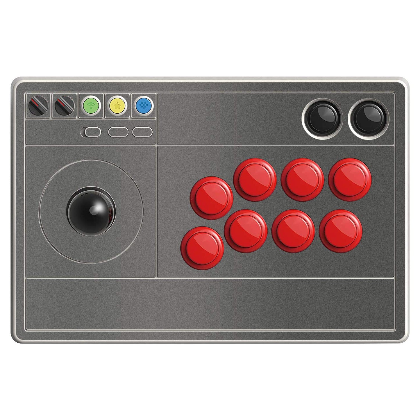 SopiGuard Sticker Skin for 8BitDo Arcade Stick Top Panel Only Vinyl Decal Wrap (Matte Gunmetal Grey)