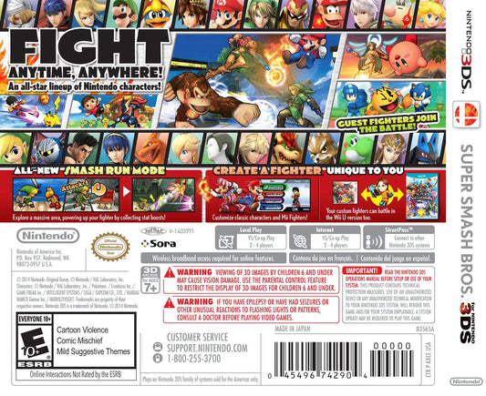 Nintendo Super Smash Bros. - 3DS Game (Renewed) - Model CTRPAXCE-cr