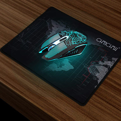 CHONCHOW Wireless Gaming Mouse 3600 DPI Rechargeable LED Backlit USB Receiver - Black, Model US-WG43, Compatible with PC, Mac, PS4, Xbox
