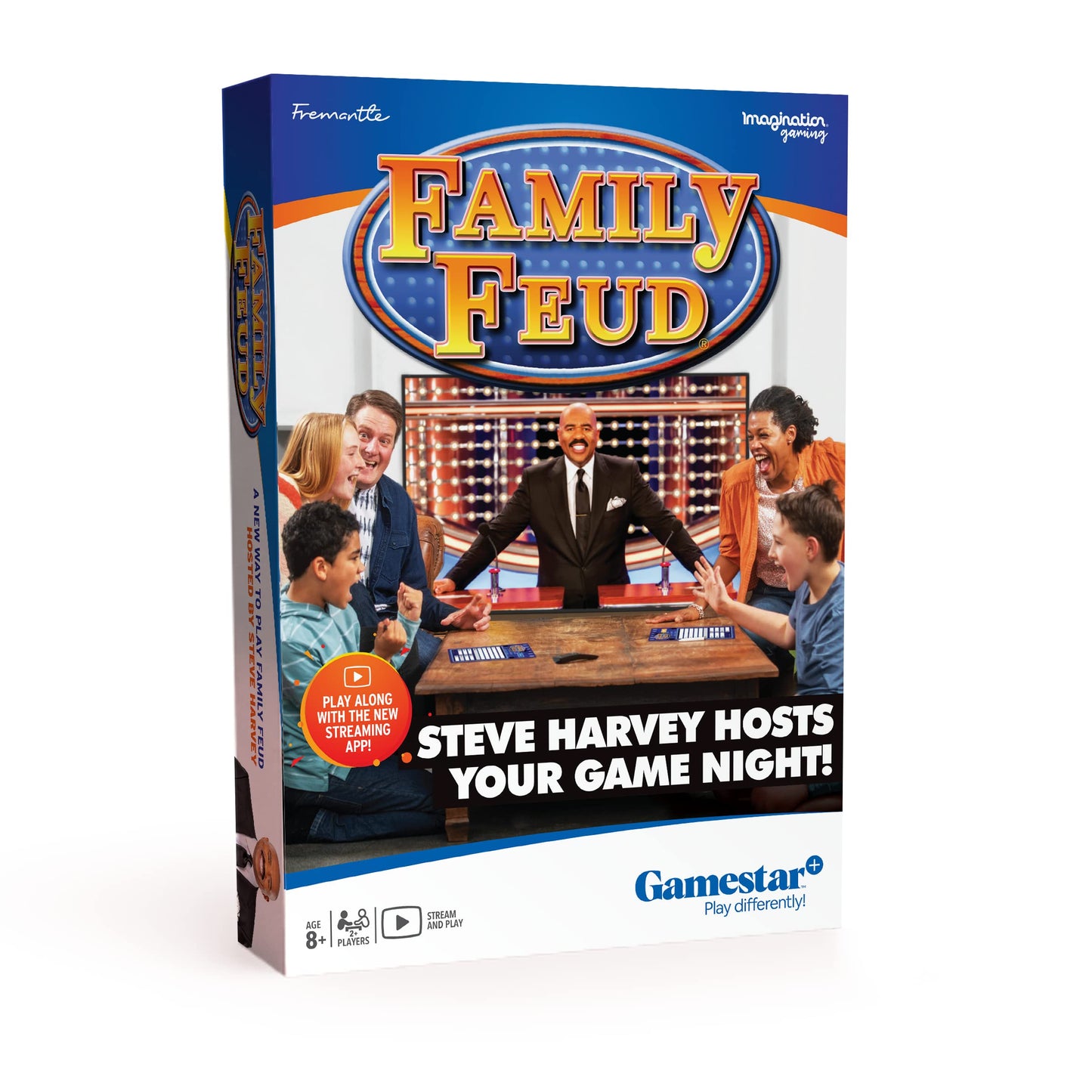 Family FEUD with Steve Harvey Game, Stream Steve Right into Your Living Room, Gamestar+ App, Studio Excitement at Home, Hundreds
