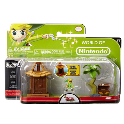 Bandai Namco World of Nintendo Legend of Zelda Windwaker Link's Island Village Set - Model 86899 - Size ys/m