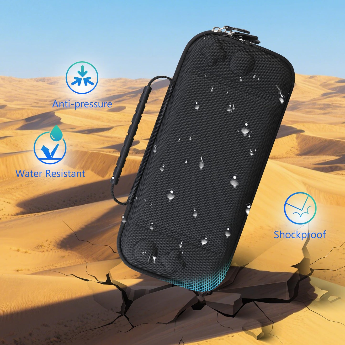 BOVKE Slim Carrying Case for Nintendo Switch 2 - Hard Travel Bag with Mesh Pocket, Black, Model V132M1