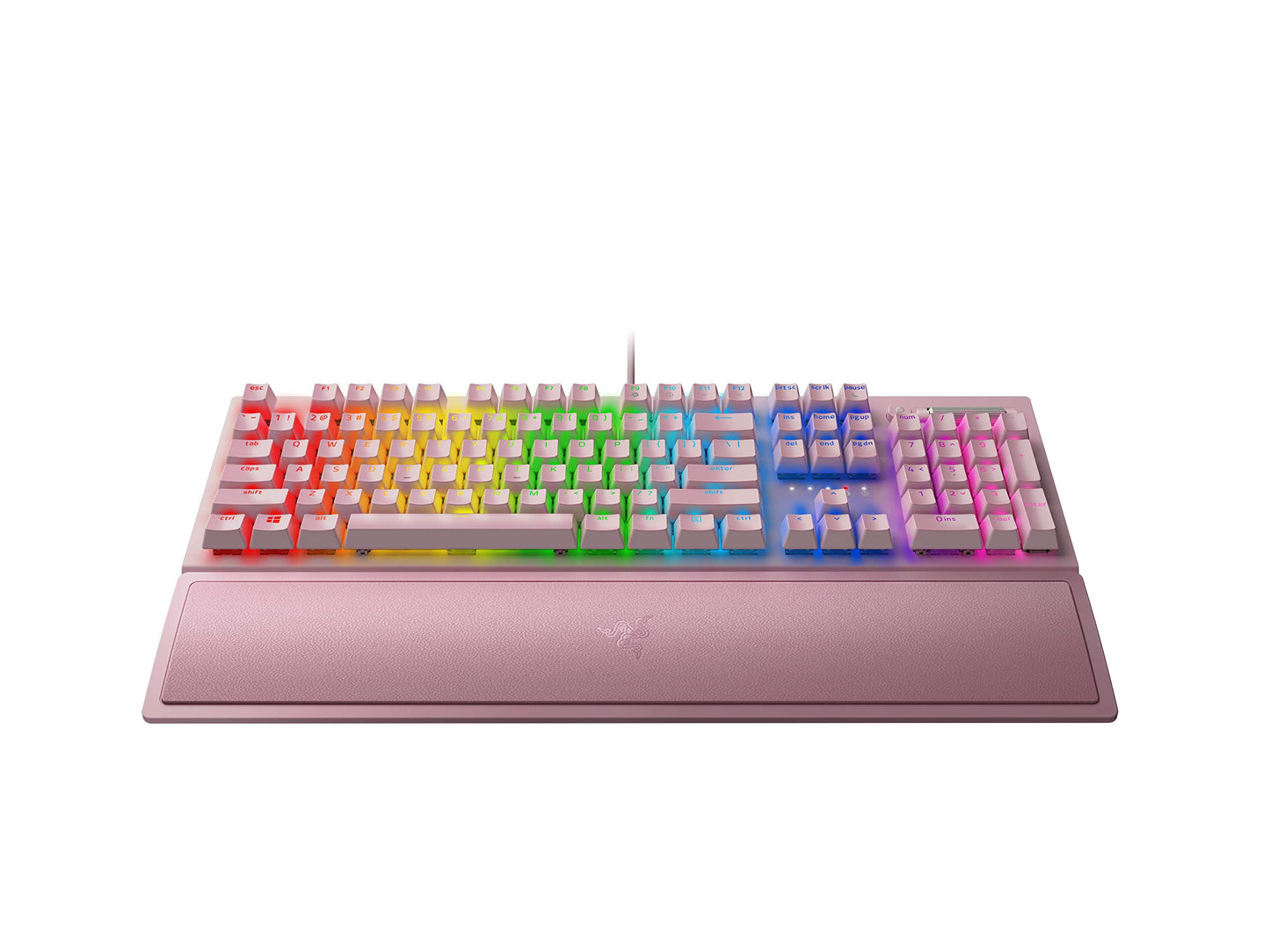Razer BlackWidow V3 Mechanical Gaming Keyboard - Green Switches, Chroma RGB, Compact, Quartz Pink, Model RZ03-03541800-R3M1