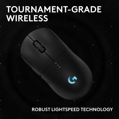 Logitech G PRO 2 Wireless Gaming Mouse, 44K DPI, Customizable Side Buttons, USB-C Charging, Black, Right/Left-Handed