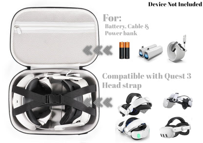 CaseSack VR Headset Case for Meta Quest 3/2, Black Polyester with Shoulder Strap, Model 63032803