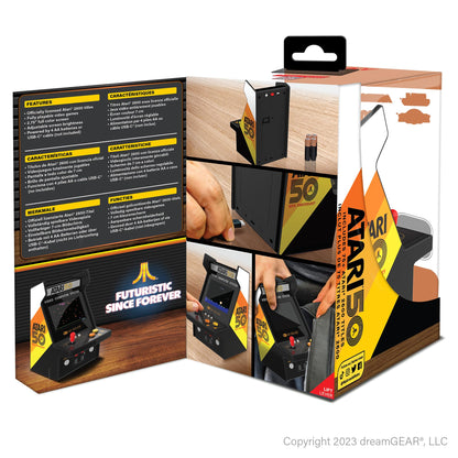 My Arcade Atari Micro Player Pro - 100 Arcade Classics, 6.75" Mini Machine, Multi-Color, Model DGUNL-7013