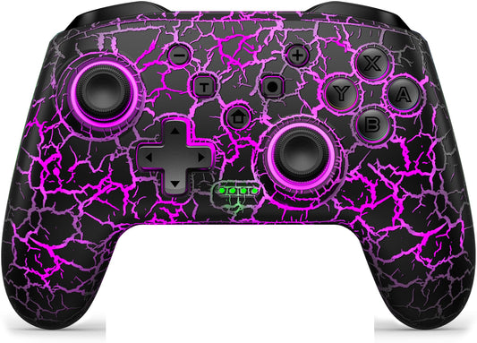 Gammeefy Switch Controller  Wireless Switch Pro Controller for Nintendo Switch/Switch 2/Lite/OLED  9 Color Adjustable LED Switch Remote Compatible with PC/Android/IOS with Programmable Function
