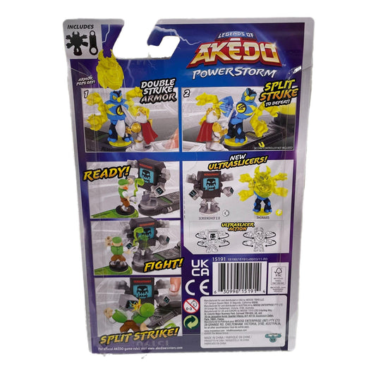 Akedo Legends of Akedo Powerstorm Mini Action Figure - Battle Giant Thoraxis with Double Strike Armor, Multi-color, Model 15153