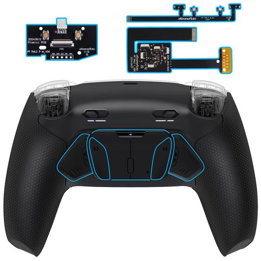 eXtremeRate RISE4 Plus MAX Back Paddles Kit with Clicky Trigger Stops & Rubberized Grip for PS5 Controller BDM-010 020  Remappable Back Buttons Kit for PS5 Controller - Black - NO Controller
