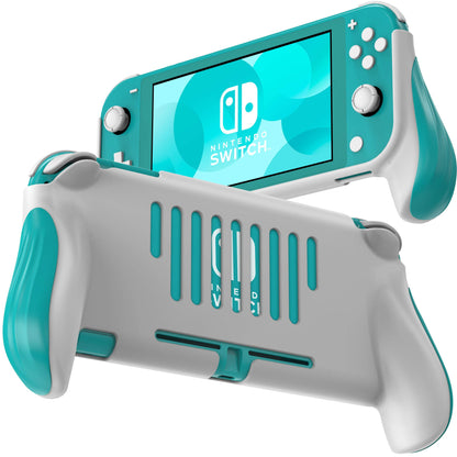 JUSPRO Grip for Nintendo Switch Lite - Ergonomic Blue Protective Case, Comfortable Handheld Design, Portable Gaming Accessory
