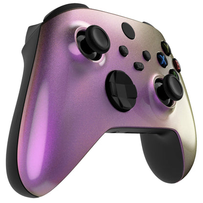 eXtremeRate Xbox Series X & S Controller Replacement Shell - Chameleon Red Gold, Custom Plastic Faceplate, Model FX3P340