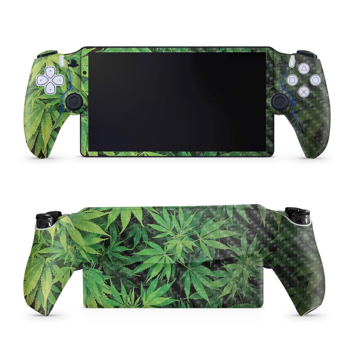 Carbon Fiber Gaming Skin Compatible with PS5 Portal Remote Player - herb - fine 3M Vinyl Protective Wrap Decal Cover - Easy to Apply | Crafted in The USA by MightySkins