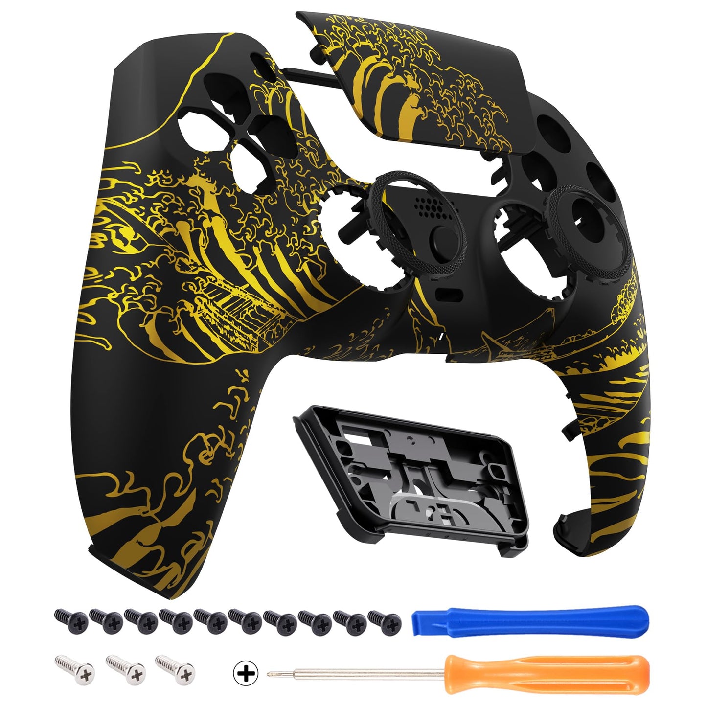 eXtremeRate Luna Redesigned Front Shell Touchpad Compatible with ps5 Controller BDM-010 020 BDM-030 040 050 DIY Replacement Face