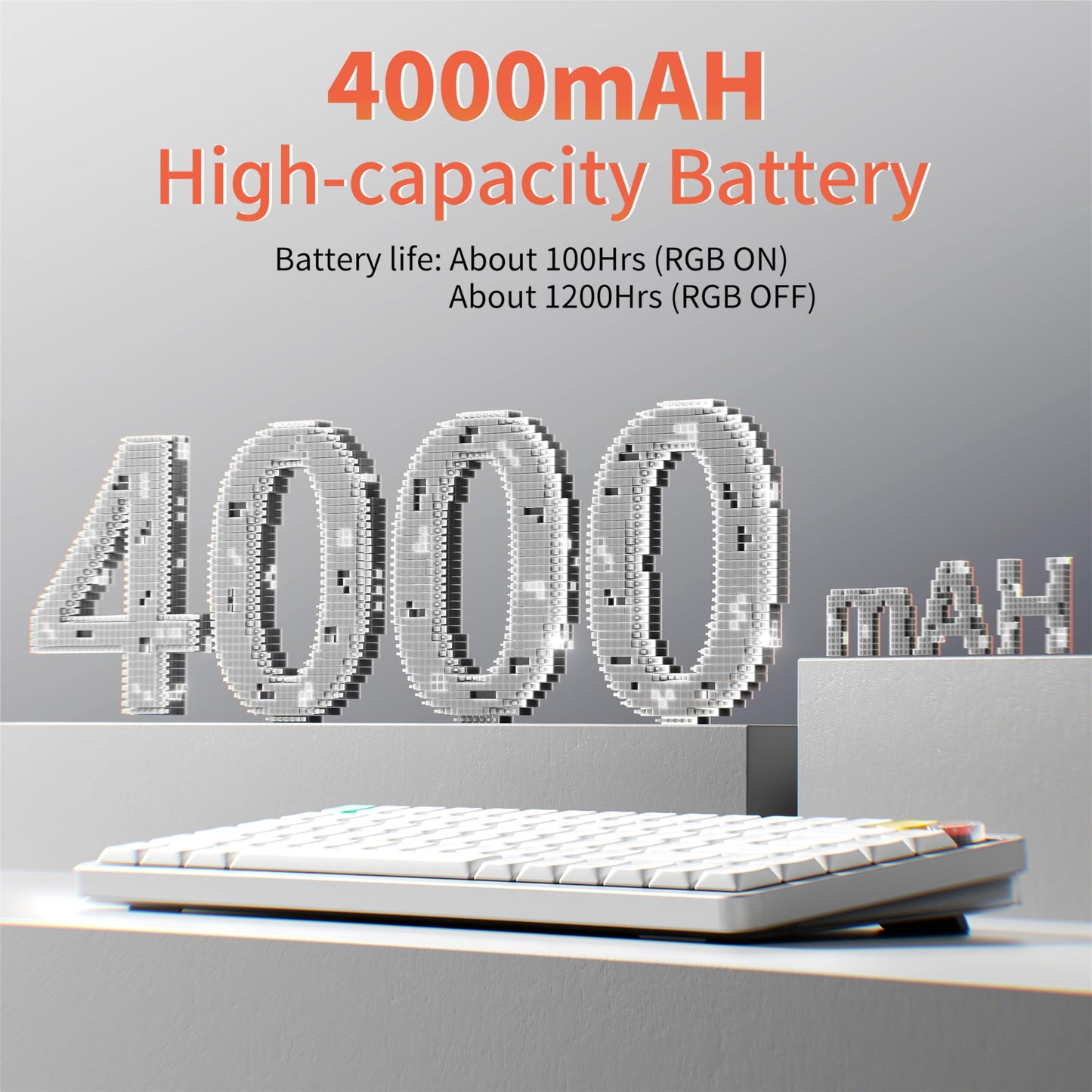 nuphy Air75 V3 Wireless Mechanical Keyboard, 75% Layout, RGB Backlit, Brown Nano Switch, White Color, Gasket Mounted, Hot Swappable
