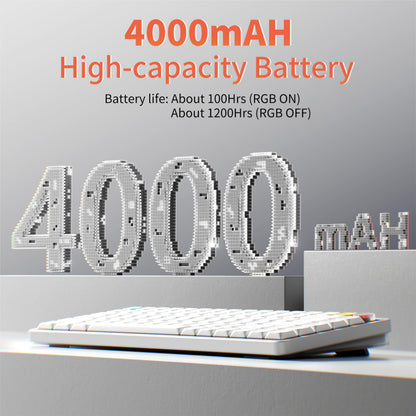 nuphy Air75 V3 Wireless Mechanical Keyboard, 75% Layout, RGB Backlit, Brown Nano Switch, White Color, Gasket Mounted, Hot Swappable