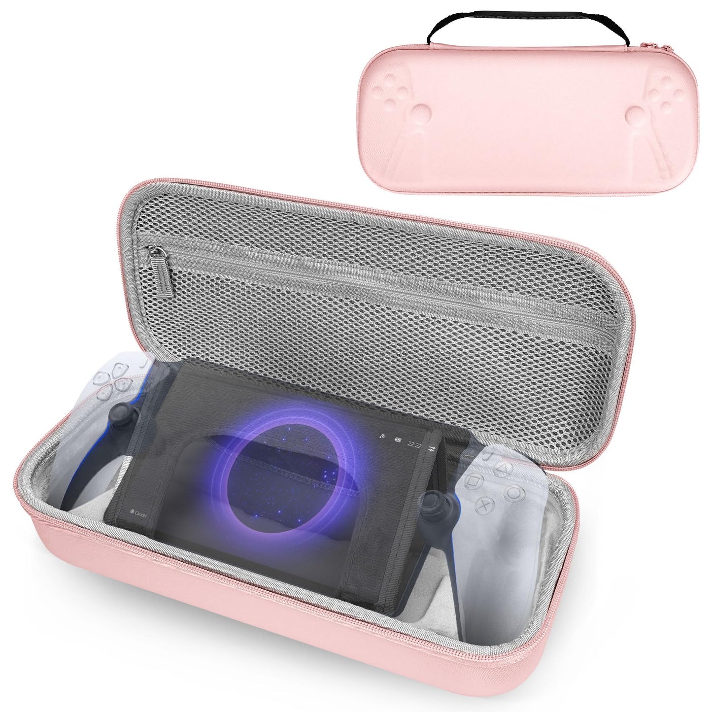 GEEKRIA Hard Storage Case Compatible with Sony PlayStation Portal Remote Player, PS5 Portal Remote Player Built-in Stand Design 