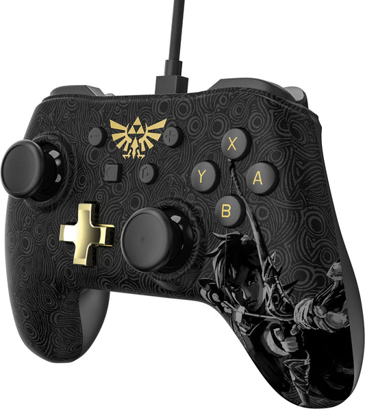 PowerA Nintendo Switch Wired Controller Plus - Zelda: Breath of the Wild, Black, Model 1502664-02