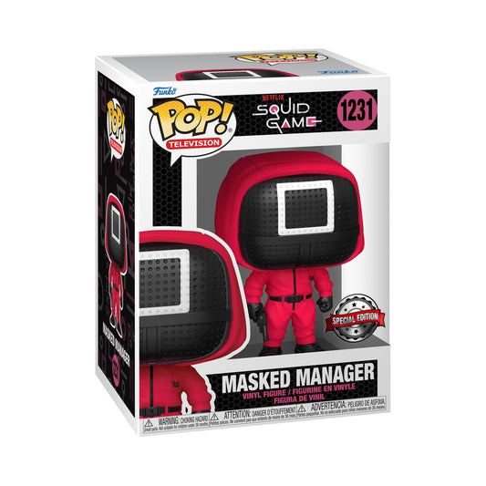 Funko Pop Squid Game Manager #1231 - Funko Pop Exclusive Edition - Pop Figure