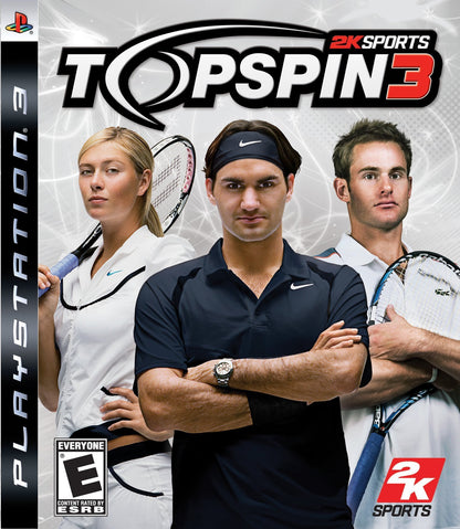 2K Games Top Spin 3 - Playstation 3 Game, Model 37371, Exciting Tennis Gameplay