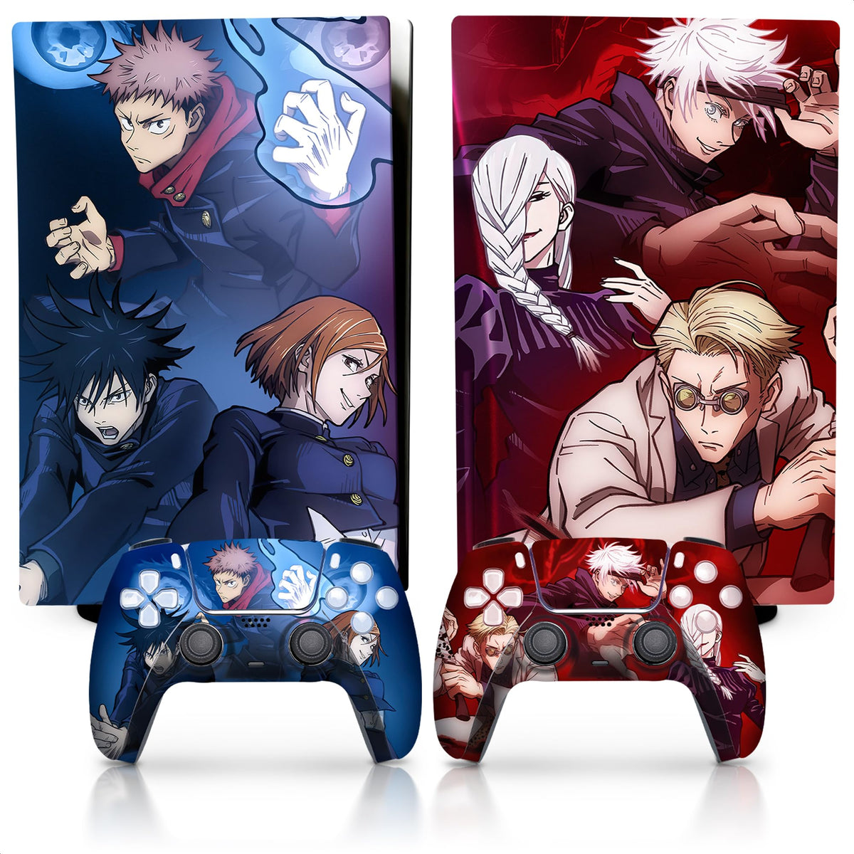Jujutsu Kaisen Ps5 Anime Skin Ps5 Controller Skin - Skin for Ps5 Controller Wrap Ps5 Skins for Console Disc Version PlayStation Sticker for Ps5 Video Game Console Cover for Ps5