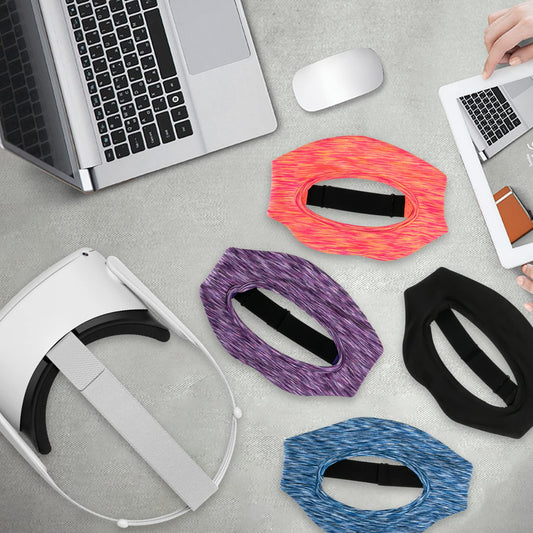 Ermorgen Sweat Guard Band 4 Pack for Quest 2/3/3S & Valve Index - Breathable, Adjustable, Fashion Color Face Cover for Workouts