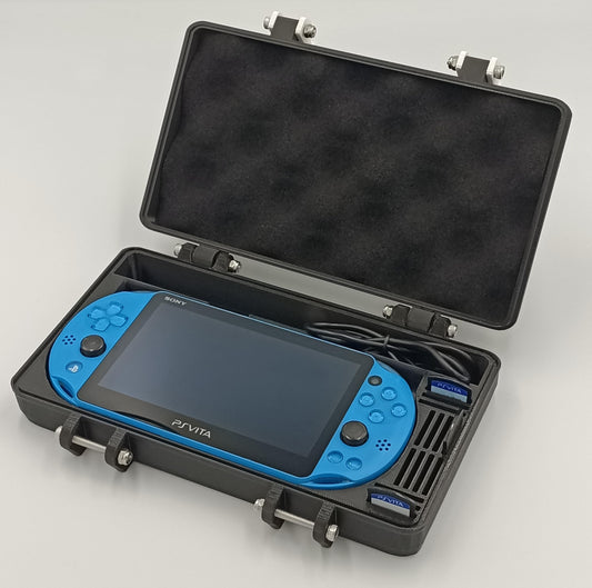 Rugged Protective Carrying Case for PS Vita 2000 - Holds 14 Games and USB Cable