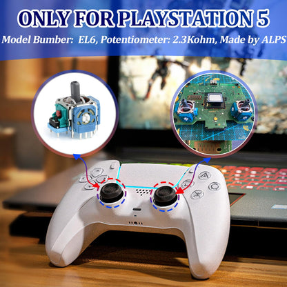 YWLRONG 3D PS5 Joysticks Replacement - Blue-4 Thumbsticks for PS5 Controller (4PCS)