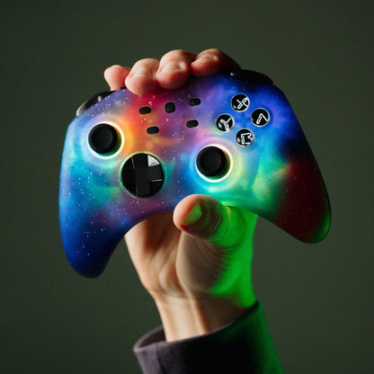 Surge Wireless Pro Controller - Multi-Platform Bluetooth Gamepad, Grey Camo, Model SG60080, Programmable with Rumble & Motion Controls