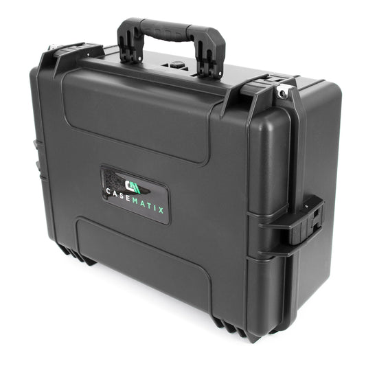 CASEMATIX Hard Shell Travel Case Pro Edition Compatible with Xbox Series X Console  Controllers  Headset and Other Accessories - IPX7 Waterproof  Crushproof Carrying Case with Customized Foam Interior