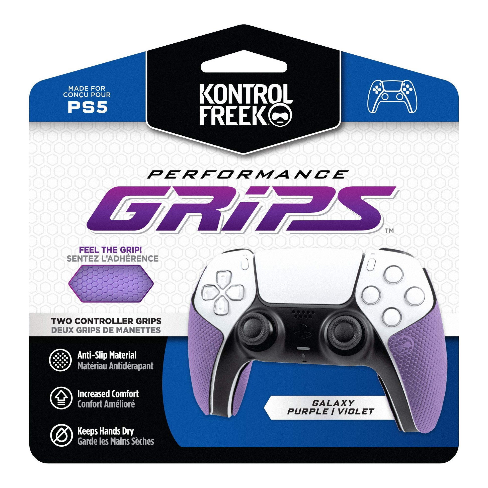 KontrolFreek Performance Grips for PS5 Controller, Nightfall Black XT, Extra-Thin, Model K6-018, Enhanced Grip and Comfort