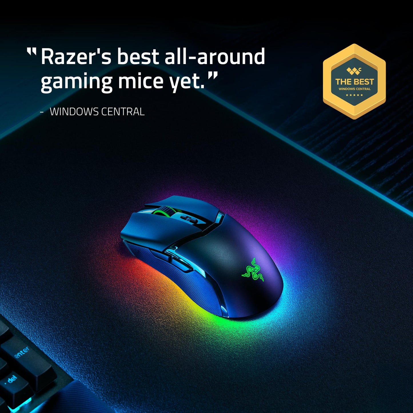 Razer Cobra Pro Wireless Gaming Mouse - 30K Optical Sensor, Chroma RGB, 10 Controls, Black, Model RZ01-04660100-R3U1