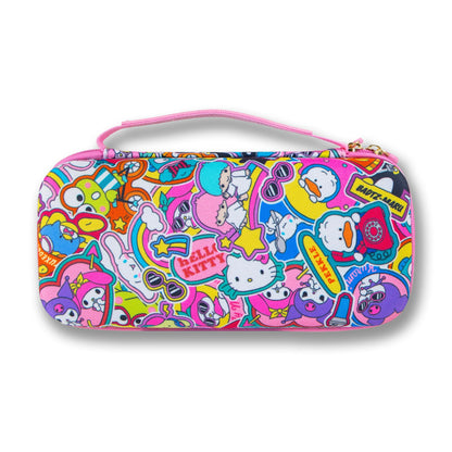 Sonix Nintendo Switch Carrying Case - Protective Travel Case, 10.5"x5"x2.5", Hello Kitty Stickers, Model 800-001-SNX