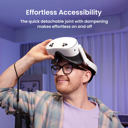 KIWI design K4 Head Strap for Meta Oculus Quest 3/3S - Adjustable Comfort Strap in White, Non-Battery Enhanced Support for Kids & Adults