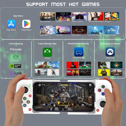 Joso Wireless Game Controller - Bluetooth Gamepad for iOS, Android, PC - White