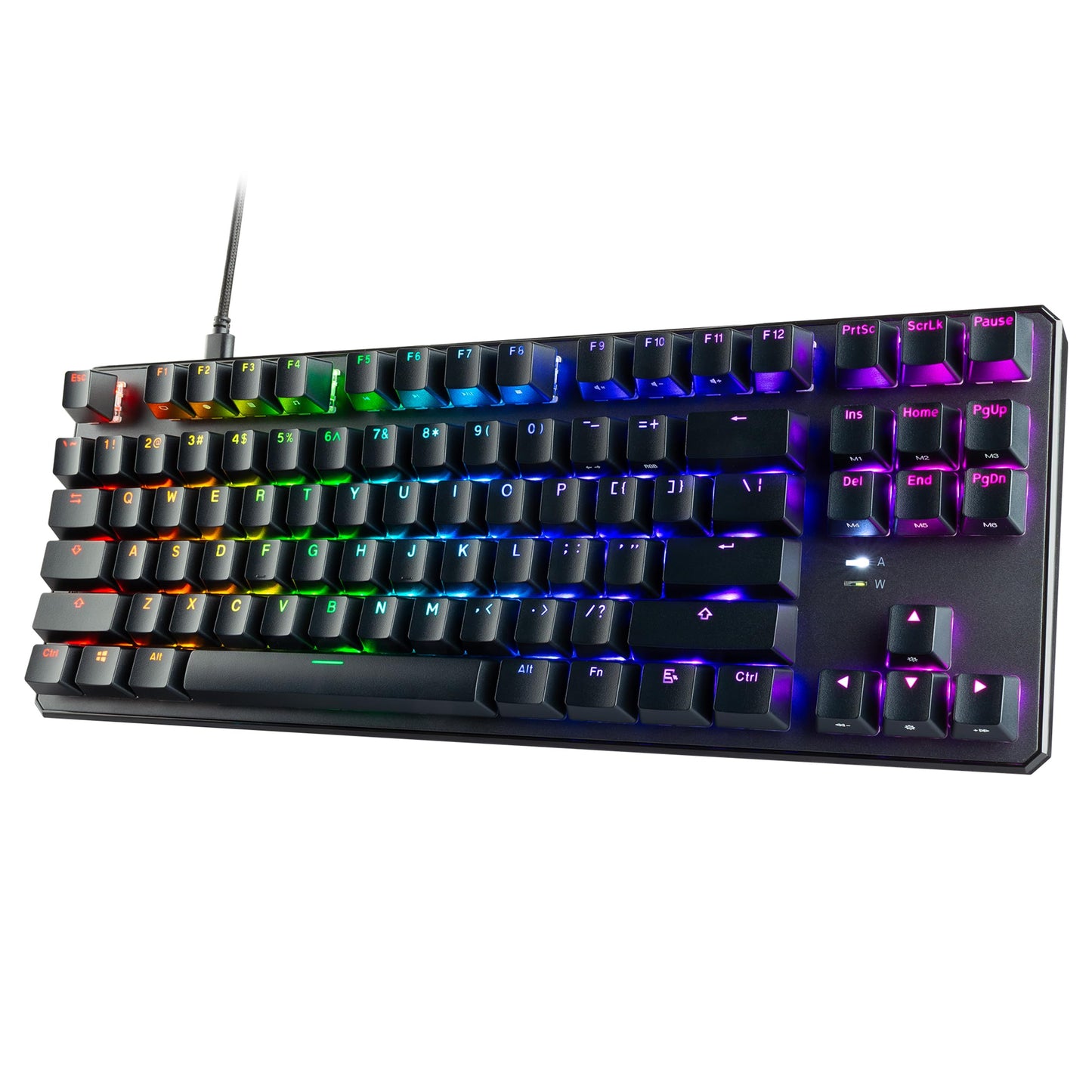 TECWARE Phantom+ 87 Key Mechanical Gaming Keyboard  RGB led  TKL 75% Keyboard  Thocky Sounding  Wraith Brown Switch
