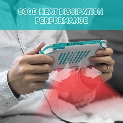 JUSPRO Grip for Nintendo Switch Lite - Ergonomic Blue Protective Case, Comfortable Handheld Design, Portable Gaming Accessory