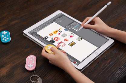 Nargos Mini Controller Zero 2 - Bluetooth Key Chain Sized for Nintendo Switch, Windows, Android, macOS - Pink Edition