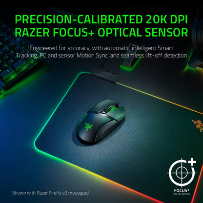 Razer Basilisk Ultimate Wireless Gaming Mouse - 20K DPI, 11 Buttons, Chroma RGB, Black