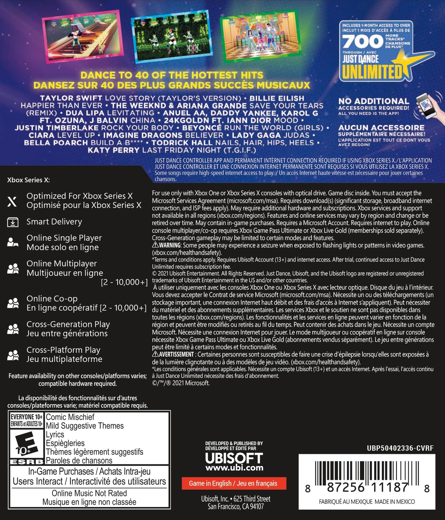Ubisoft Just Dance 2022 Game for Xbox Series X & Xbox One - Model UBP50402336