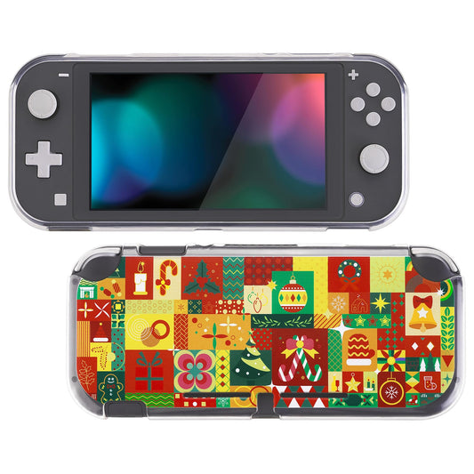 PlayVital Custom Protective Case for Nintendo Switch Lite, Soft TPU Slim Case Cover for Nintendo Switch Lite - Christmas Wrap