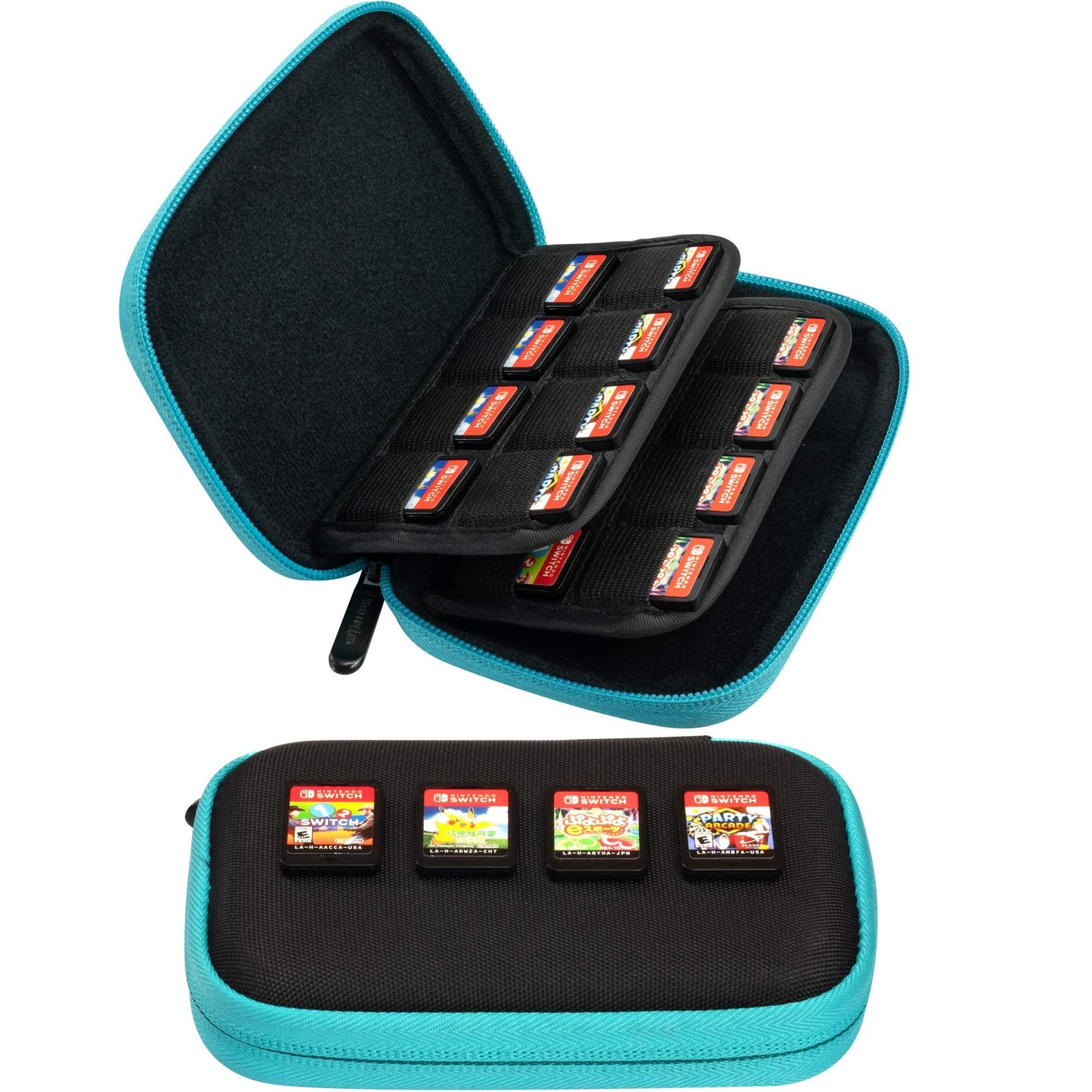 ButterFox 120 Switch Game Case for Nintendo Switch  Switch Game Card Storage Holder or SD Memory Card Case (120 Blue/Black)
