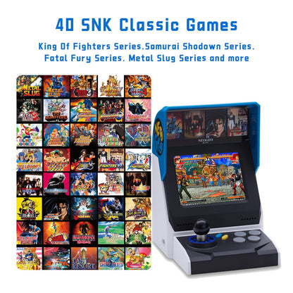 UNICO NEOGEO Mini Arcade - 40 Classic SNK Games, 3.5” LCD Screen, HDMI, 2 Gamepad Ports, International Version